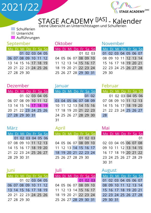 Kalender 2021/2022 STS